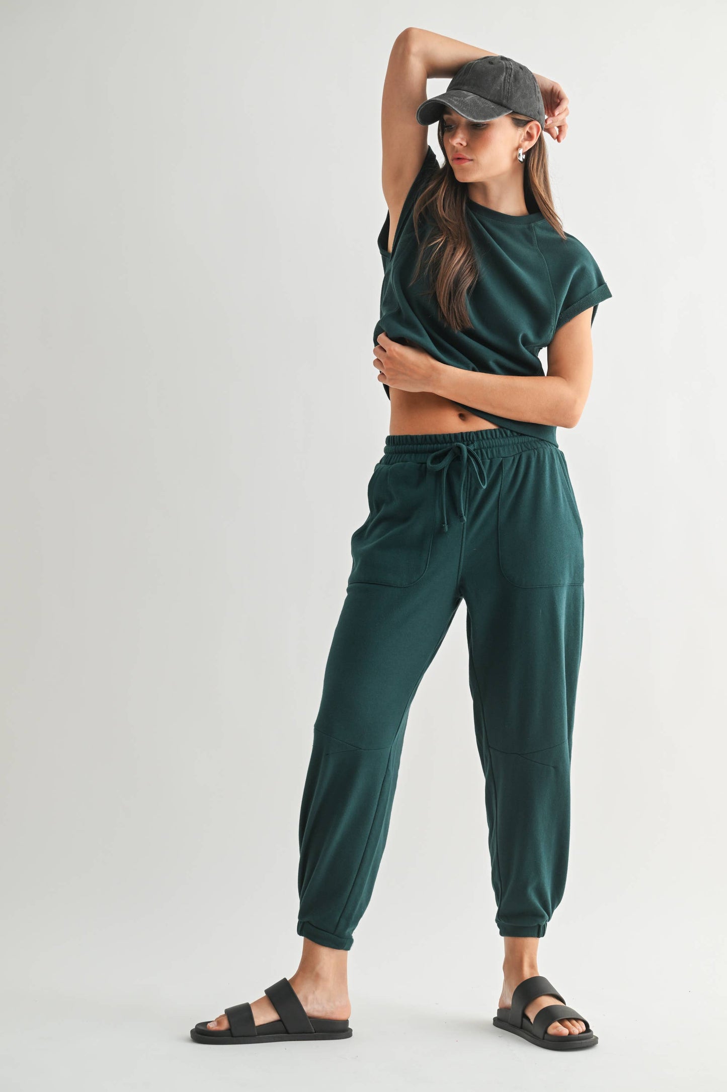 Monterey Cap Sleeve French Terry Top
