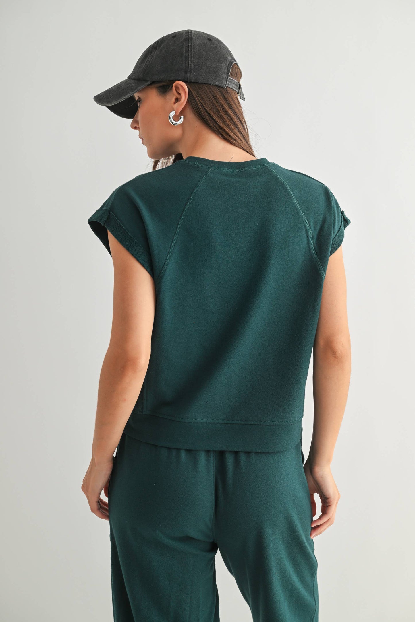 Monterey Cap Sleeve French Terry Top