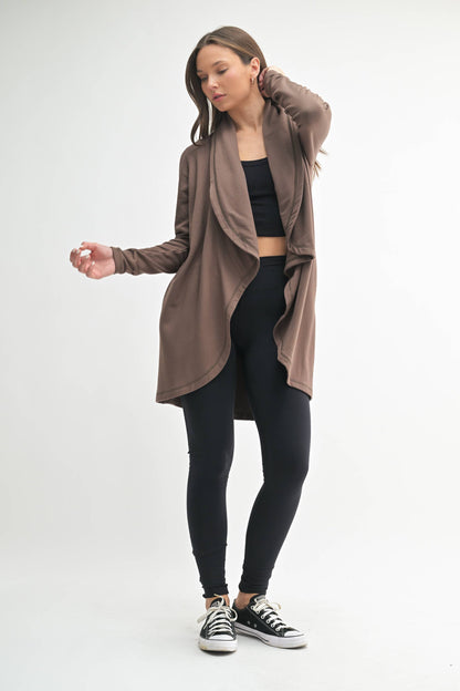 Java Fleece Lined Flowy Cardigan