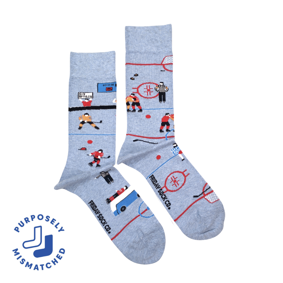 Funny Hockey Scenes Socks