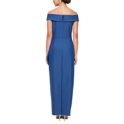 Dana Off-the-Shoulder Contour Dress - Indigo