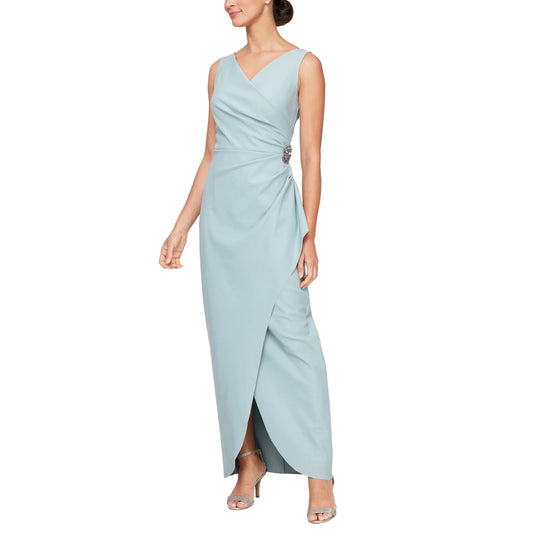 Ava Sleeveless Contour Dress - Ice Sage