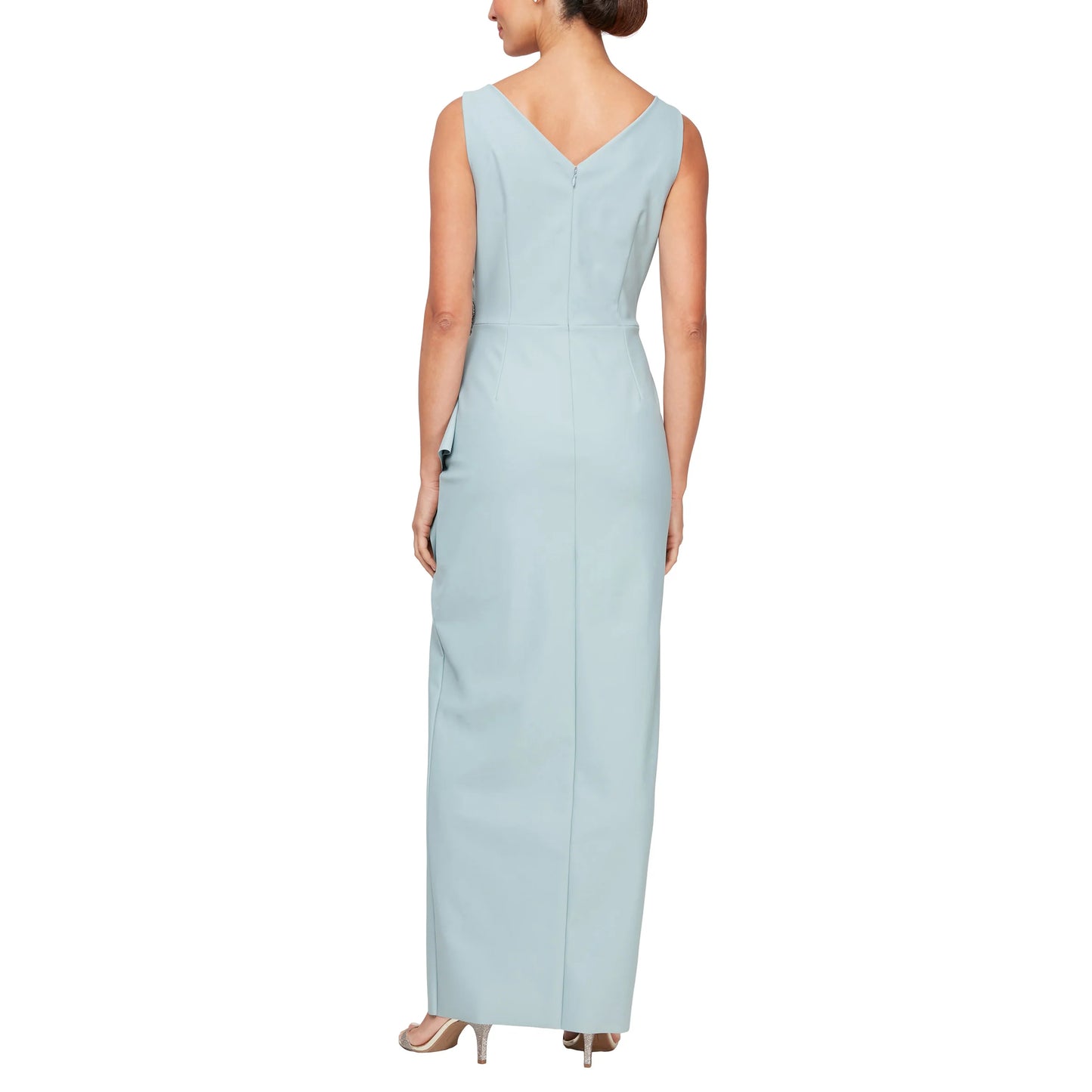 Ava Sleeveless Contour Dress - Ice Sage