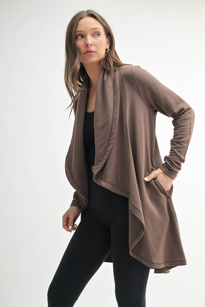 Java Fleece Lined Flowy Cardigan