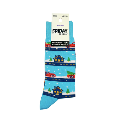 Christmas Vintage Truck & Living Room Socks