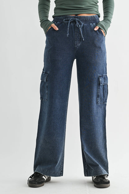 Jaycie Mineral Wash Cargo Pants