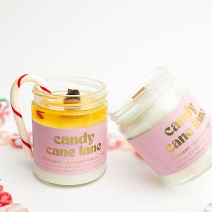 CANDY CANE LANE SOY CANDLE | Clean-Burning Holiday Candle