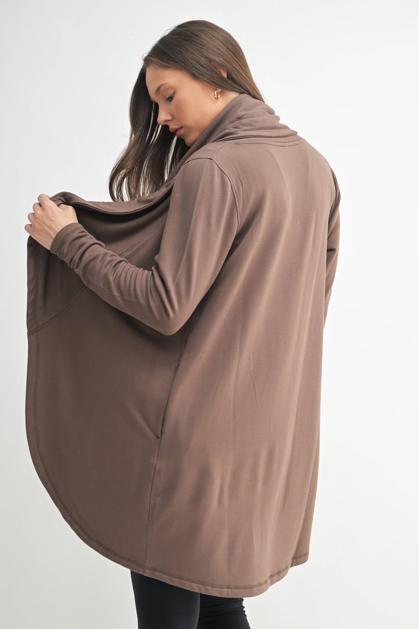 Java Fleece Lined Flowy Cardigan