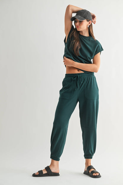 Monterey Cap Sleeve French Terry Top