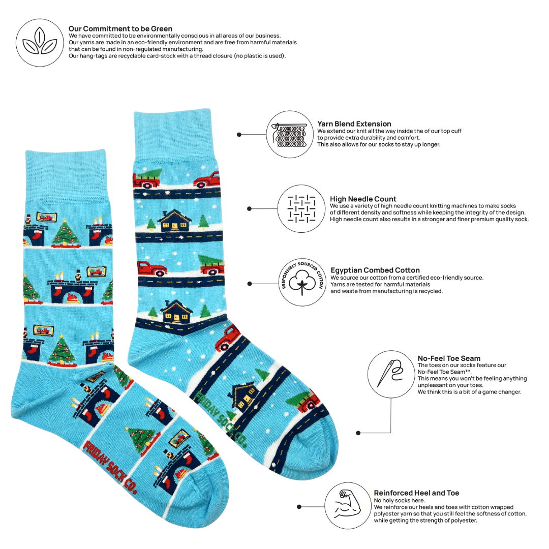 Christmas Vintage Truck & Living Room Socks