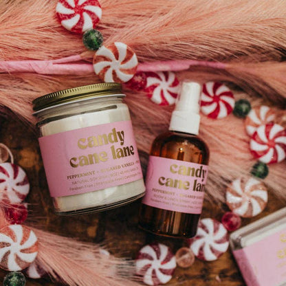 CANDY CANE LANE SOY CANDLE | Clean-Burning Holiday Candle