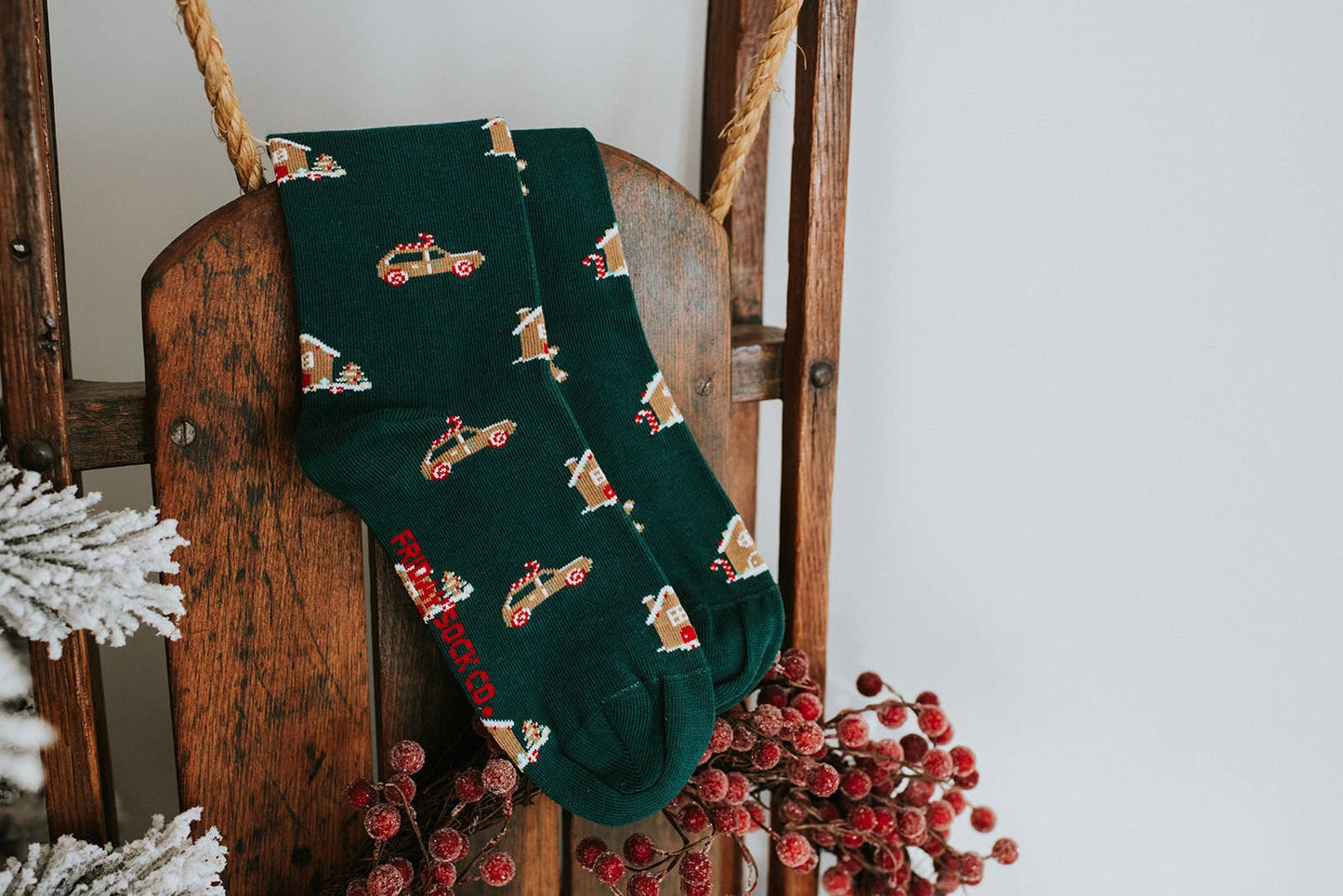 Ugly Christmas Gingerbread House Socks