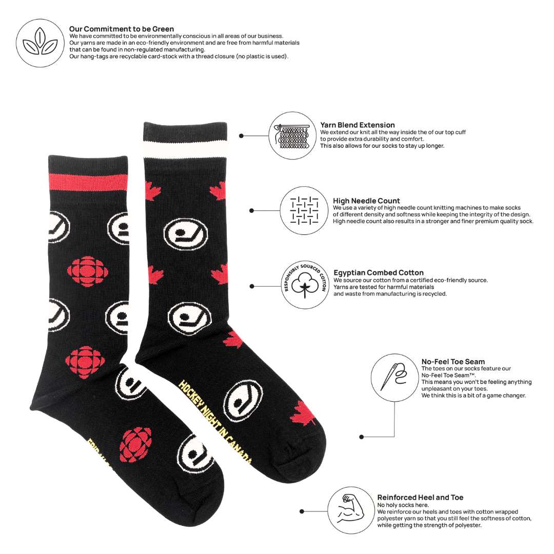 CBC Hockey Night in Canada Logos Socks
