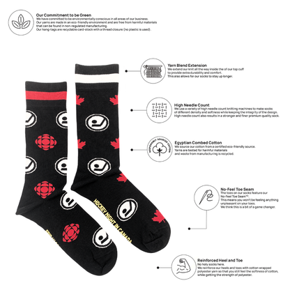 CBC Hockey Night in Canada Logos Socks