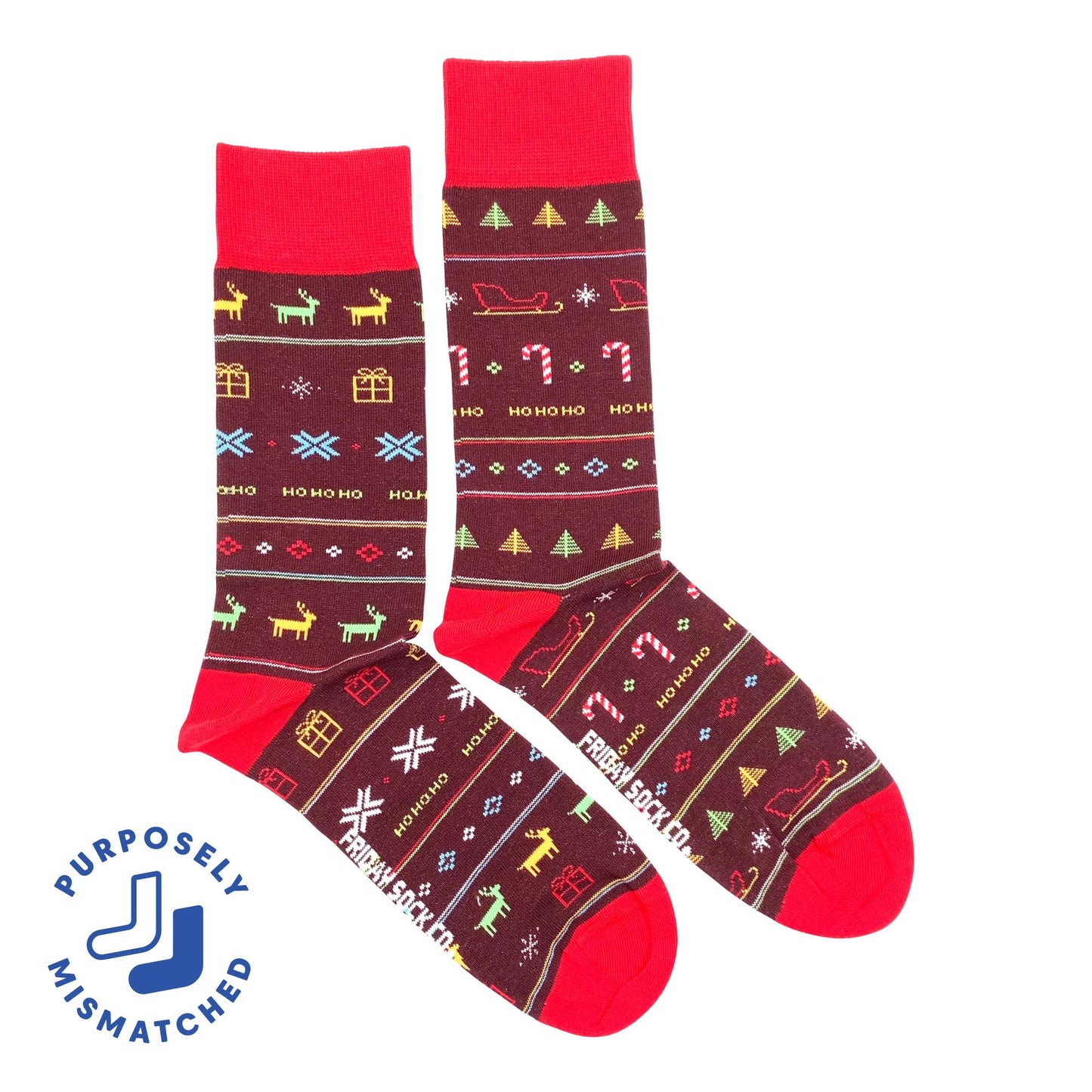 Ugly Christmas Sleigh Ride Socks